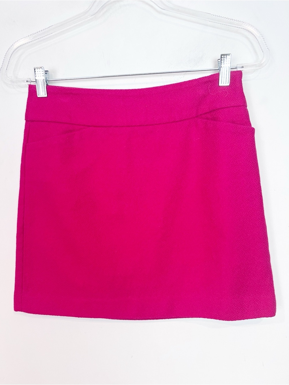 LOFT PINK SIDE ZIP FLAT FRONT MINI SKIRT SZ 0P